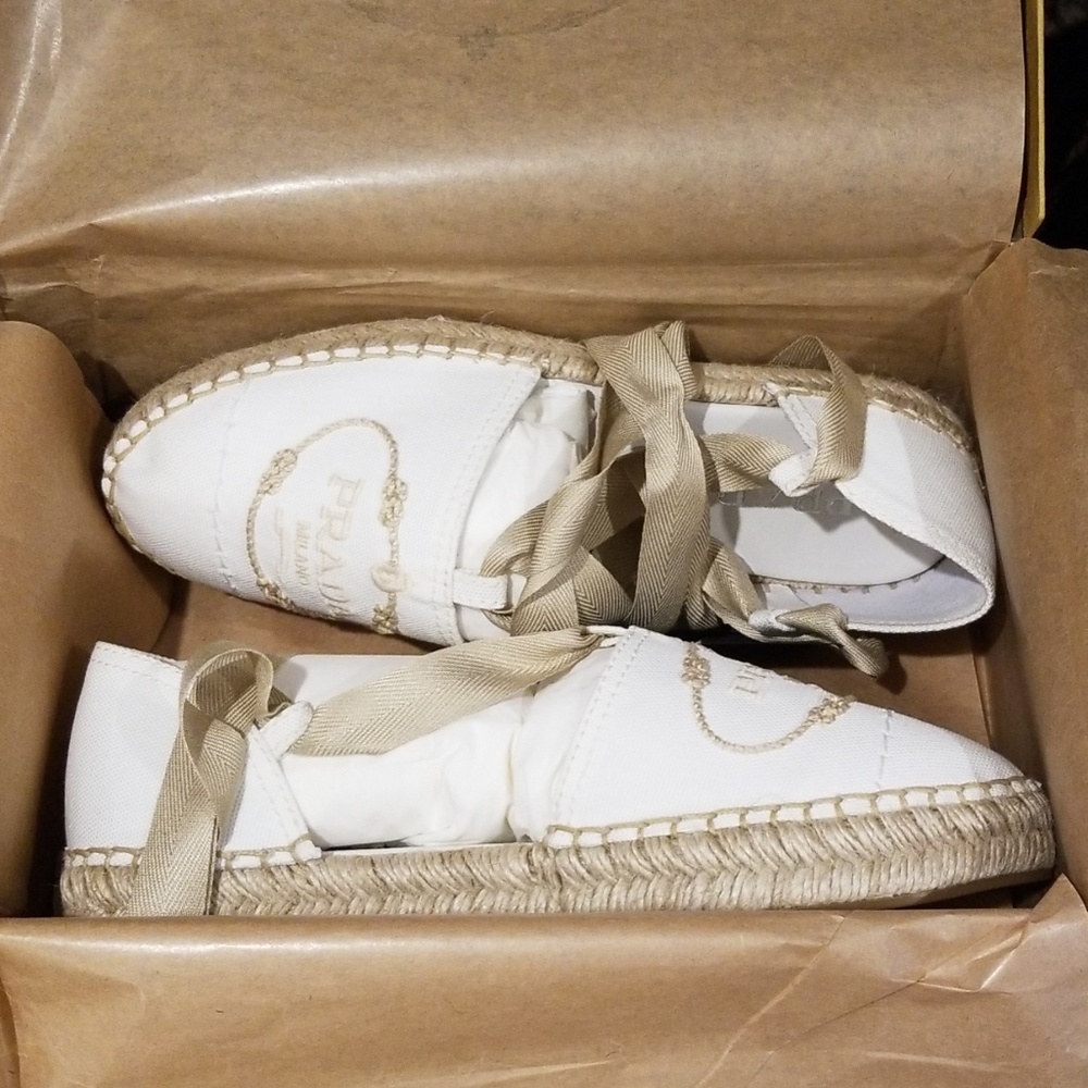 🚫SOLD❌AUTHENTIC PRADA LACE-UP ESPADRILLES - Picture 5 of 5